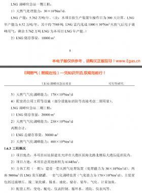 天津LNG調(diào)峰(液化、氣化）應急站項目可行性研究報告
